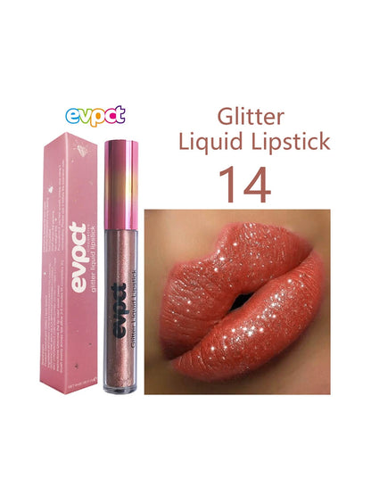 Waterproof Diamond Shimmer Glitter Lip Gloss 18 Colors
