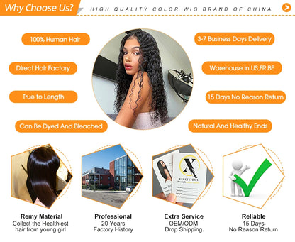 Human Hair Wigs 180% Density Preplucked Brazilian Remy Hair Wigs 13x6