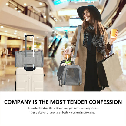 PawVoyage Cat Pet Carriers Dog Travel Bags Airline Transport For Small Dogs Cats Outgoing