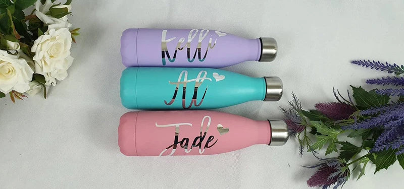 Personalized Stainless Steel Water Bottle - Bridesmaid Gift Thermos