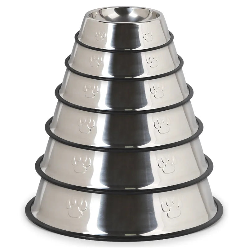 Quality Paw Stainless Steel Pet Dog Bowl Feeder Skidproof Anti-ant Shape Cat Dog Bowls
