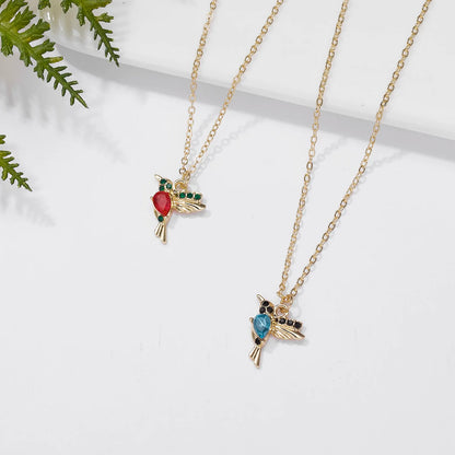 Unique Little Bird Drop Long Hanging Hummingbird  Earring Jewelry