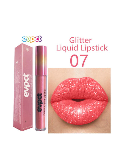Waterproof Diamond Shimmer Glitter Lip Gloss 18 Colors