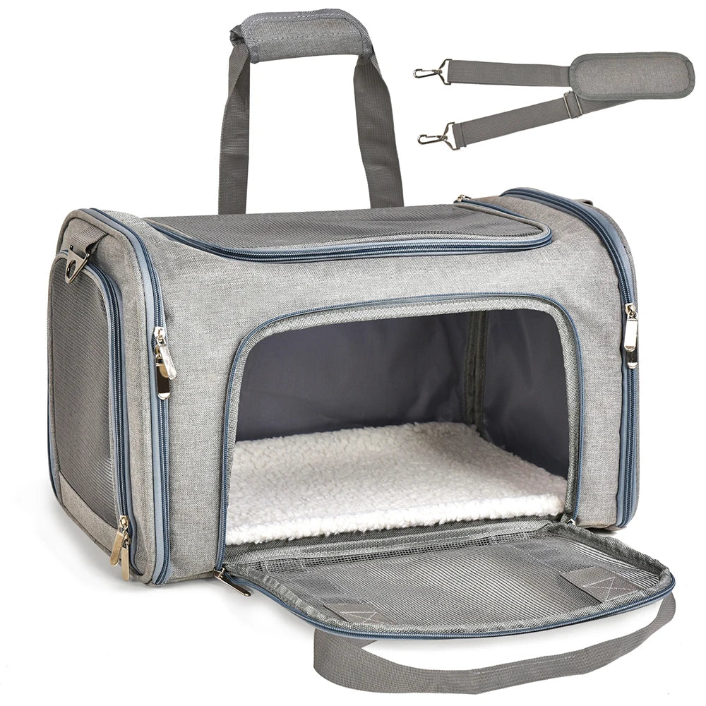 PawVoyage Cat Pet Carriers Dog Travel Bags Airline Transport For Small Dogs Cats Outgoing