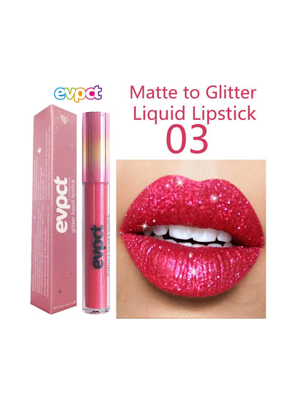 Waterproof Diamond Shimmer Glitter Lip Gloss 18 Colors