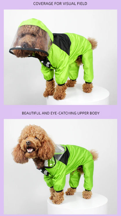 PawGuard Pet Dog Raincoat – The Dog Face Waterproof Jumpsuit