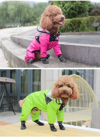 PawGuard Pet Dog Raincoat – The Dog Face Waterproof Jumpsuit