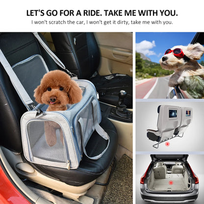 PawVoyage Cat Pet Carriers Dog Travel Bags Airline Transport For Small Dogs Cats Outgoing