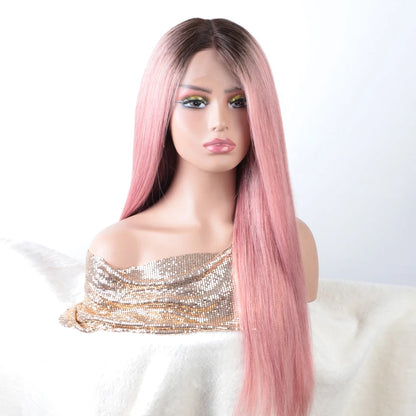 Human Hair Preplucked Wigs Straight Lace Front  For Women Brazilian