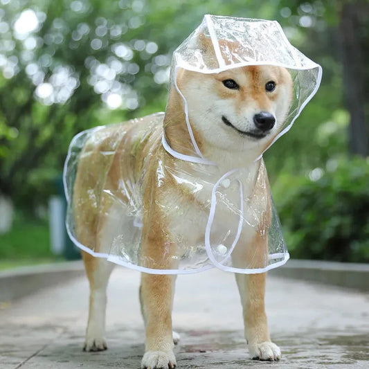Pet Dog Puppy Transparent Rainwear Raincoat Pet