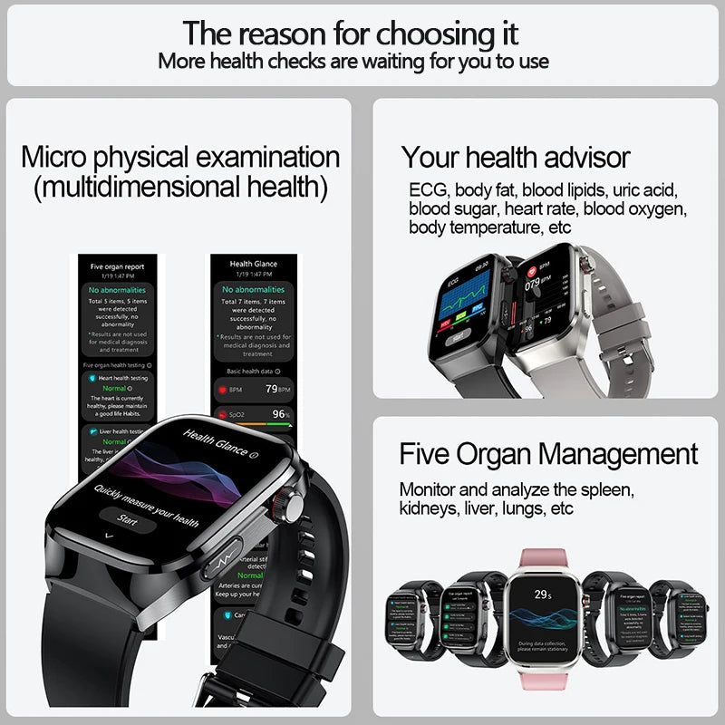 GUHUAVMI Uric Acid Blood Fat Smart Watch – Advanced Health Monitoring at Your Fingertips