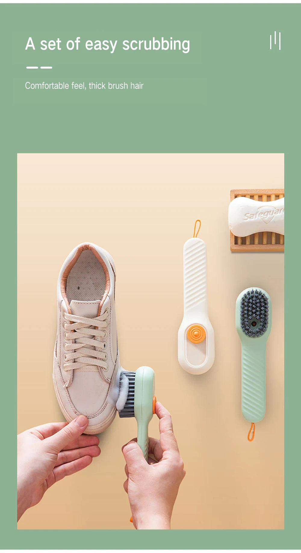 Multifunctional Cleaning Brush Soft-bristled Liquid Shoe Clothes Bush