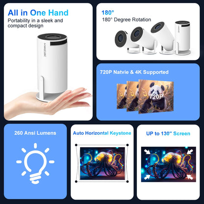 Magcubic Projector HY300 Pro 4K Android 11 Dual Wifi6 260ANSI Allwinner