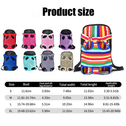Mochila transportadora para cães de estimação