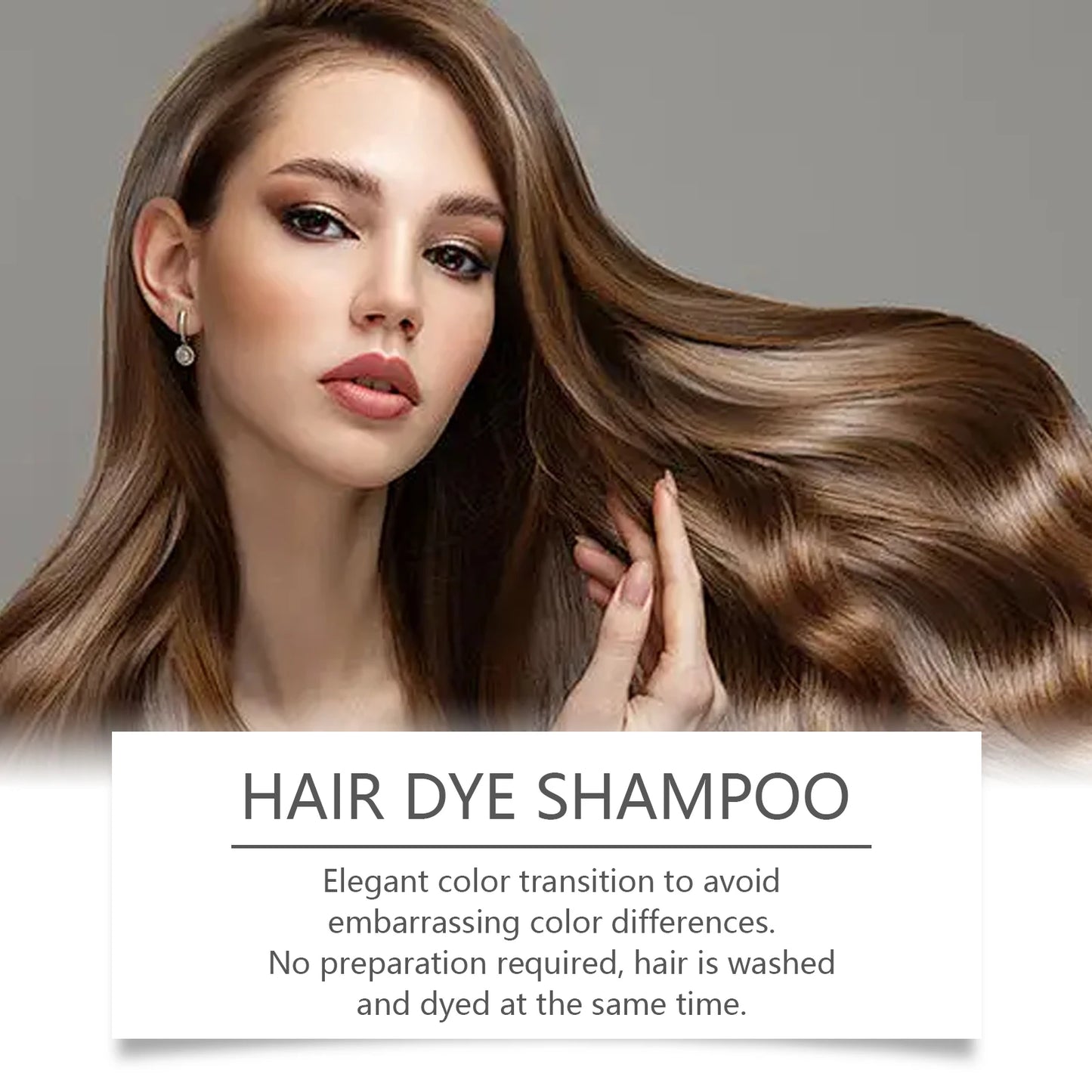 Natural Hair Dye Shampoo Permanent Instant Covering Gray White Organic Herbal