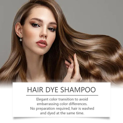 Natural Hair Dye Shampoo Permanent Instant Covering Gray White Organic Herbal