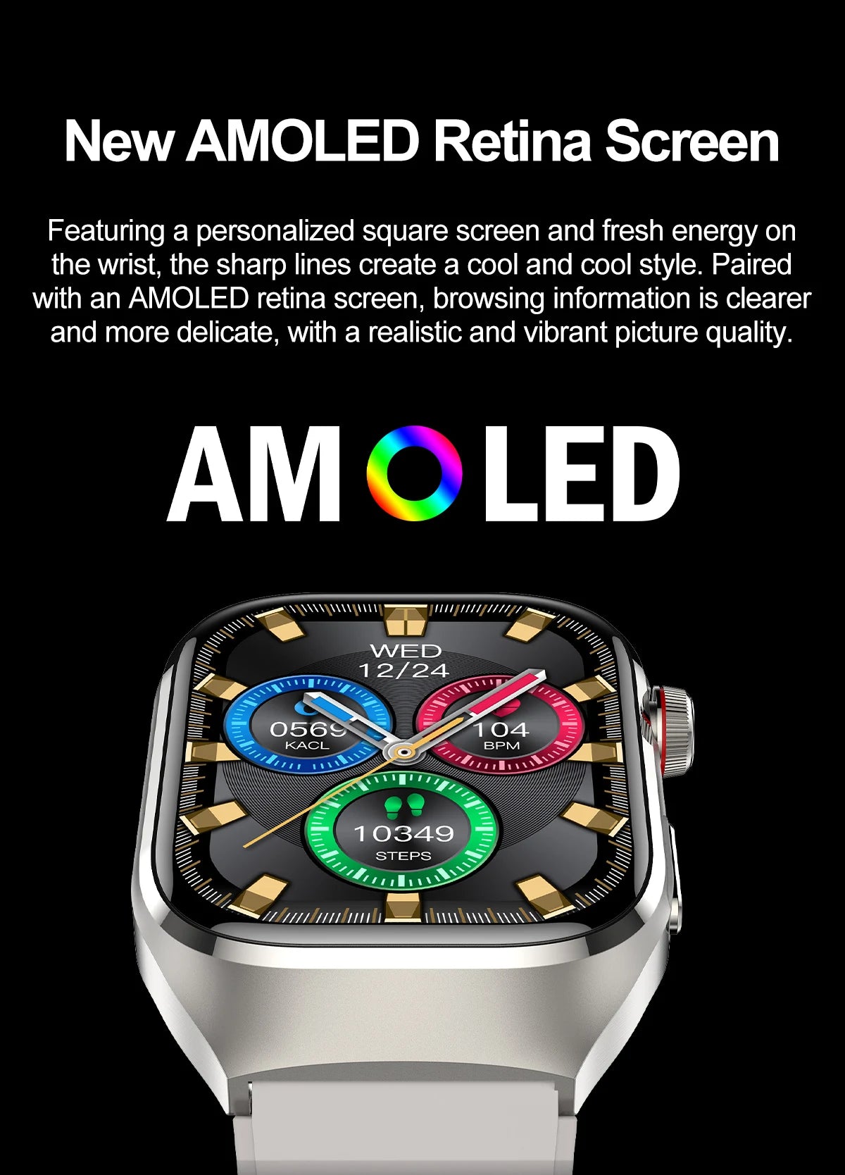 GUHUAVMI Uric Acid Blood Fat Smart Watch – Advanced Health Monitoring at Your Fingertips