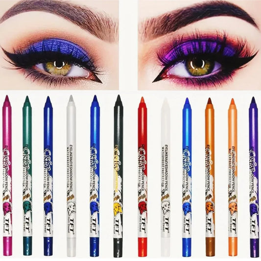 Pearly Glitter Colorful Eyeshadow and Eyeliner Gel Pen - Waterproof