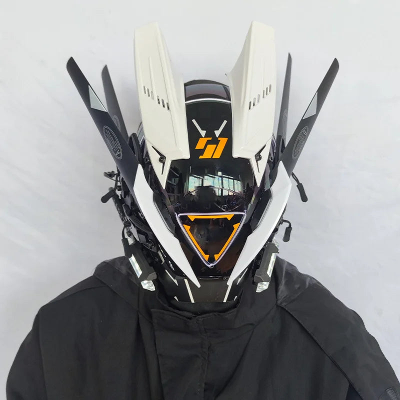 CyberGlow LED Tech Helmet – Futuristic Cosplay Mask