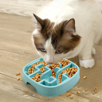 Pet Dog Slow Feeder Bowl Fun Non Slip Anti-Gulping