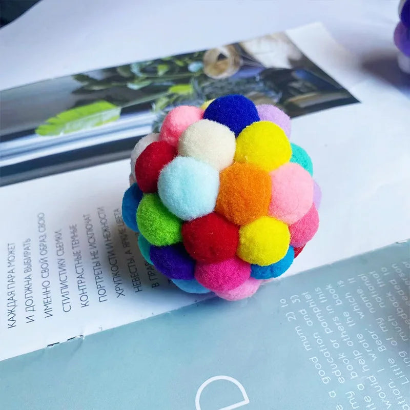 Interactive Plush Cat Toy Balls – Colorful Teaser Toys for Cats