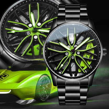 OLEVS Wheel Men's Luxury Watch Waterproof
