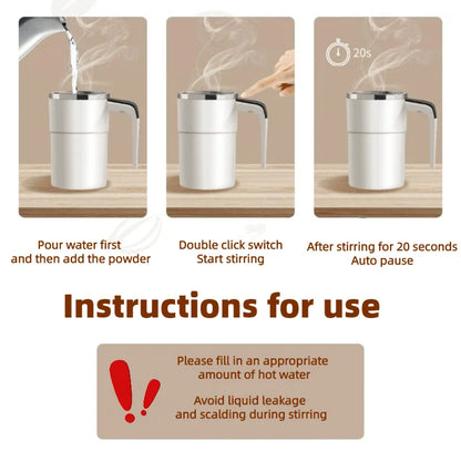MagicMug Automatic Self Stirring Magnetic Mug with LCD Screen Coffee Milk Mixing