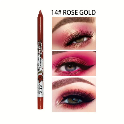 Pearly Glitter Colorful Eyeshadow and Eyeliner Gel Pen - Waterproof