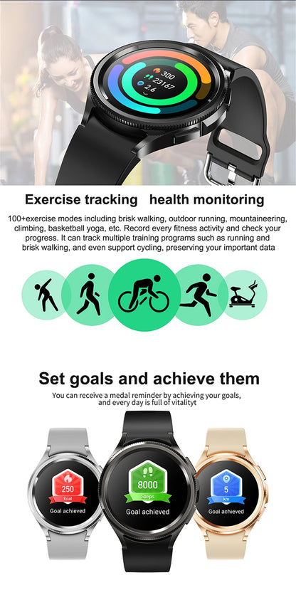 For Samsung Galaxy Watch 6 GPS Sport Smartwatch Men HD Screen GPS Fitness Tracker Waterproof