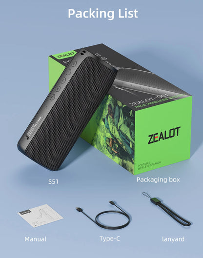 ZEALOT S51 ThunderBass Wireless Speaker