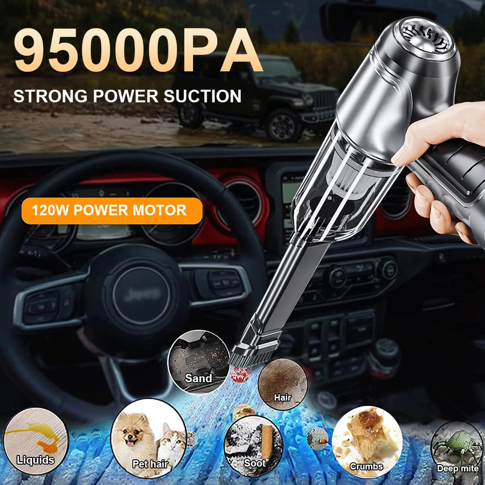 🚗 RAUGEE Wireless Portable Car Vacuum Cleaner – Compact Power at Your Fingertips 🧹