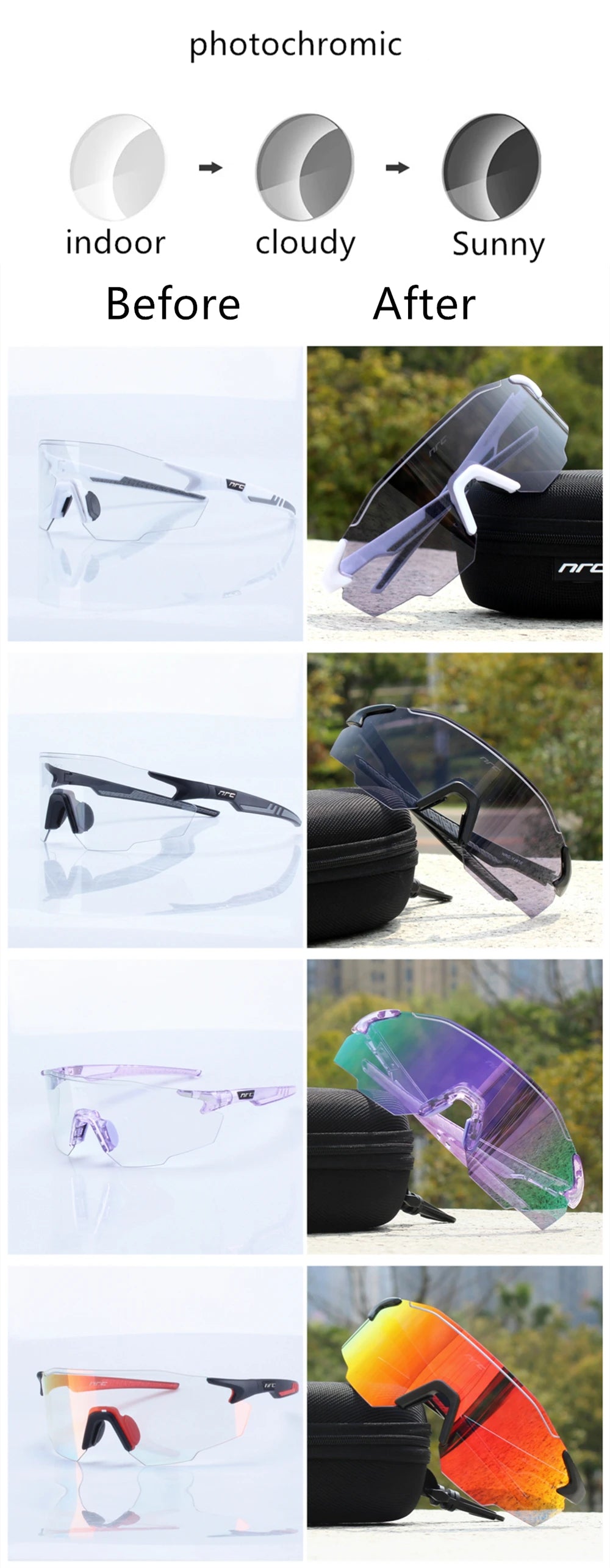 Sunglasses UV400 TR90 Sports Bicycle Glasses MTB Mountain Bike