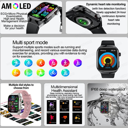 GUHUAVMI Uric Acid Blood Fat Smart Watch – Advanced Health Monitoring at Your Fingertips