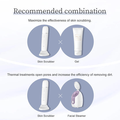 Skin Scrubber Peeling Facial Ultrasonic EMS Lifting Red Blue Skin Care Pore Deep Cleansing Machine IPX7