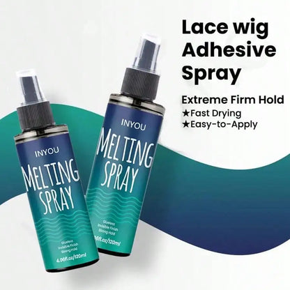 Melting and Holding Spray Glue-Less Hair
