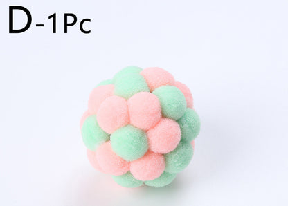 Interactive Plush Cat Toy Balls – Colorful Teaser Toys for Cats