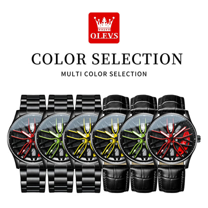 OLEVS Wheel Men's Luxury Watch Waterproof