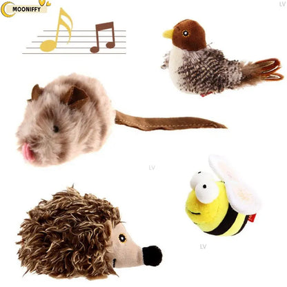 Pet Cat Toy – Sparrow and Mouse Shaped Simulation Sound Stuffed Toy