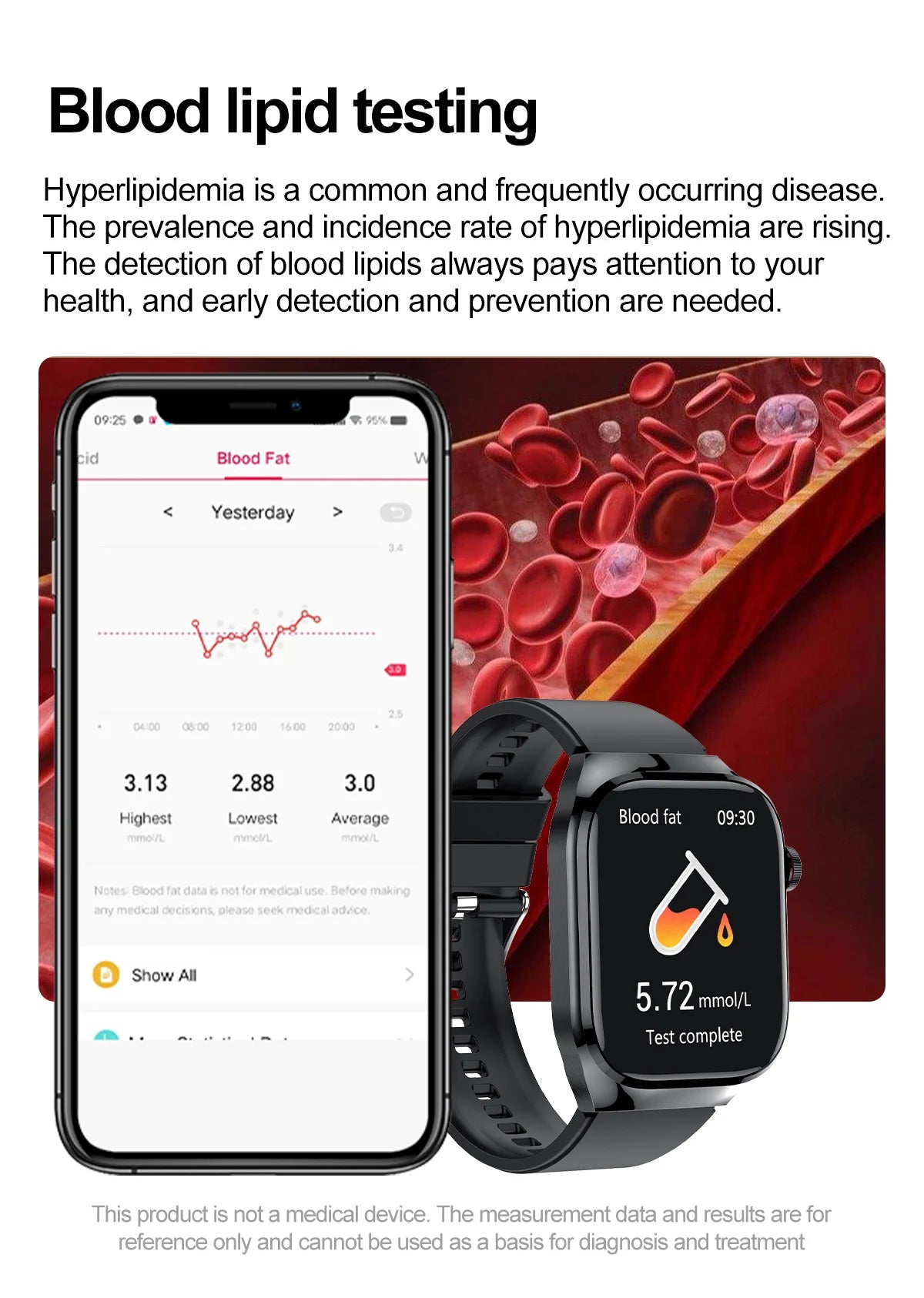GUHUAVMI Uric Acid Blood Fat Smart Watch – Advanced Health Monitoring at Your Fingertips