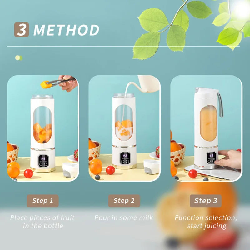 Xiaomi NanoBlend  450ml Fruit Juicer 8 Blades 3 Speeds USB Rechargeable Adjustable