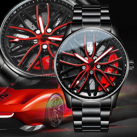 OLEVS Wheel Men's Luxury Watch Waterproof