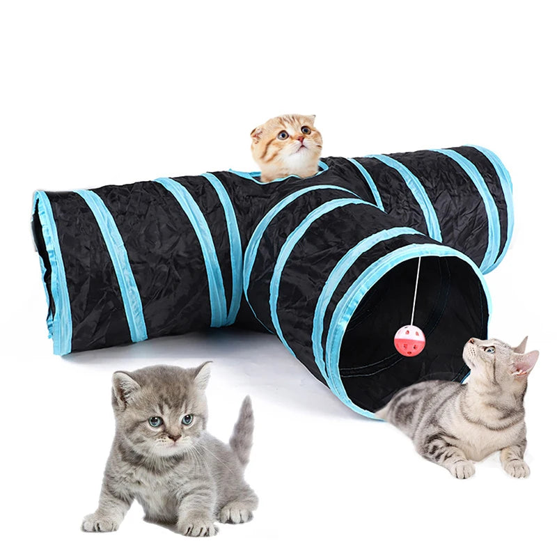 Cat Tunnel Foldable Cat Toy – Breathable Drill Barrel for Indoor Play