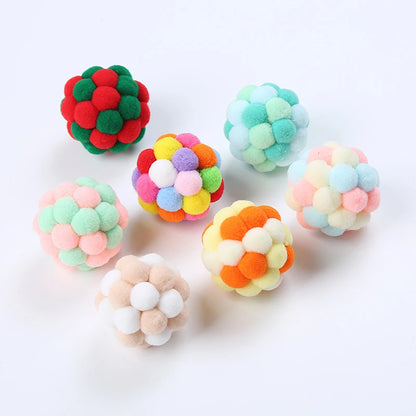 Interactive Plush Cat Toy Balls – Colorful Teaser Toys for Cats