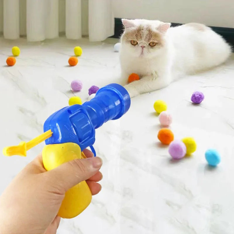 Cat Plush Ball Shooting Gun Relieving Depression Self