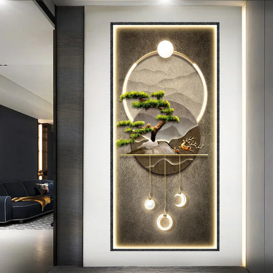Modern Light and Shadow Wall Painting