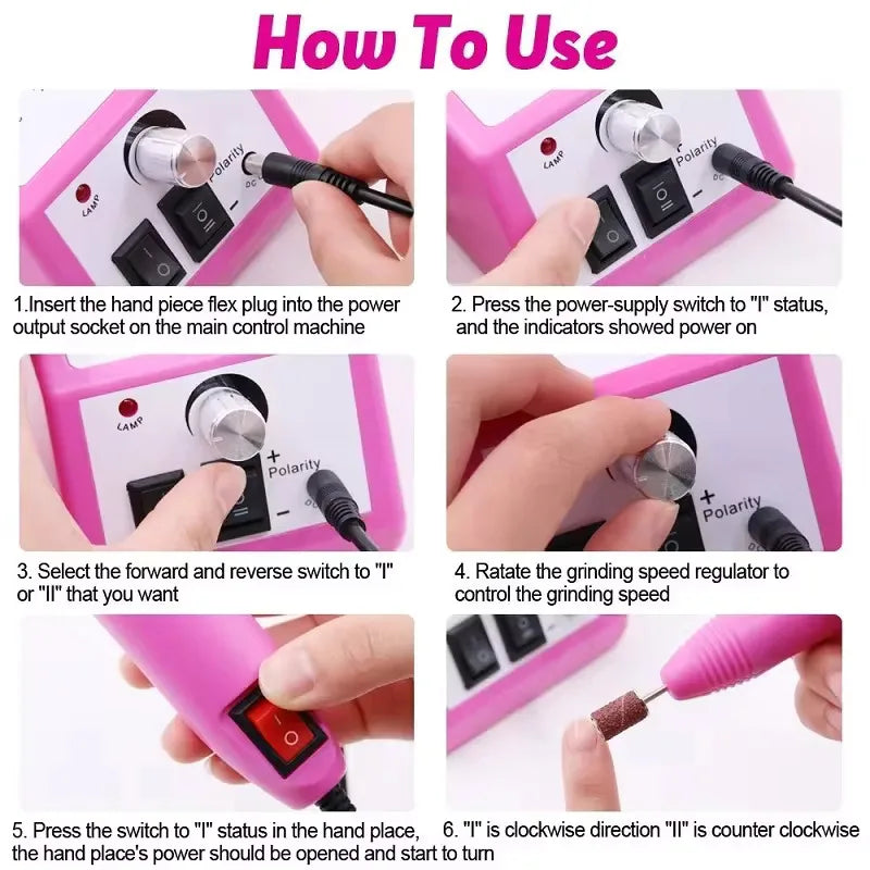 Manicure Tools Nail Drill Machine Professional Nail Sander Gel Polisher
