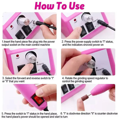 Manicure Tools Nail Drill Machine Professional Nail Sander Gel Polisher