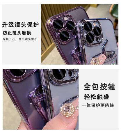 Glitter Milk Tea Cup Quicksand Case for iPhone 13 14 15 Pro Max