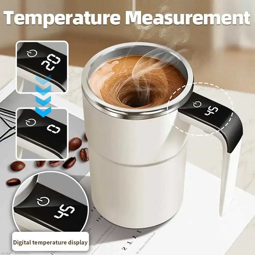 MagicMug Automatic Self Stirring Magnetic Mug with LCD Screen Coffee Milk Mixing
