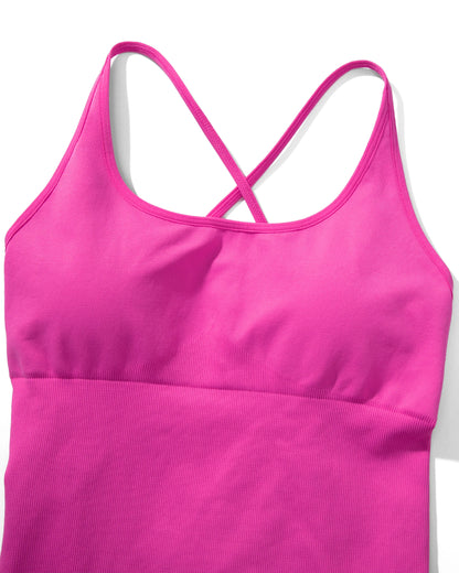 OMKAGI Women’s Full-Length Bodycon Jumpsuit – Sleeveless Athletic & Casual Wear